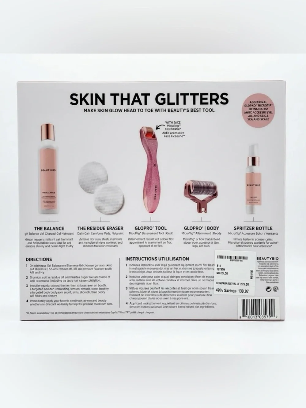New Beauty Bio GloPro Microneedling Tool with Face & Body Attachments